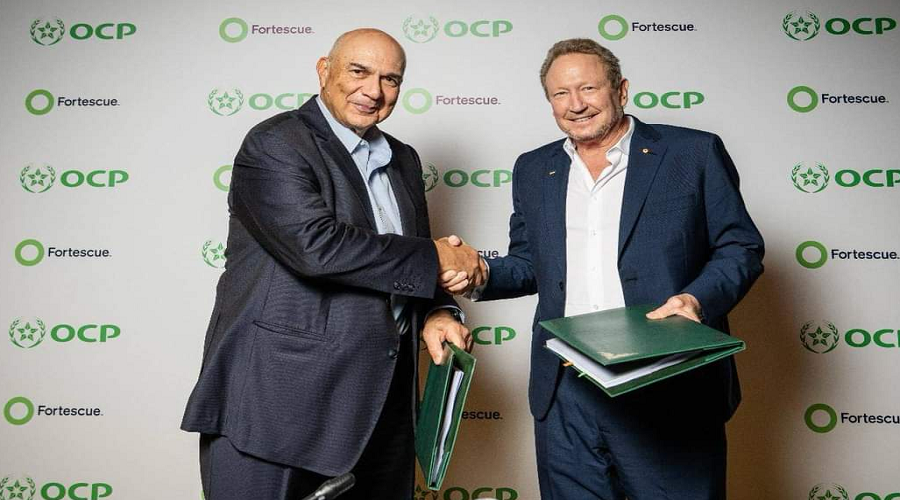 OCP – "Fortescue".. مشروع مشترك لتطوير الطاقة الخضراء بالمغرب