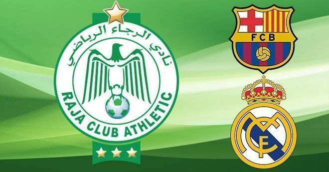 شعار الرجاء يتفوق على برشلونة والريال