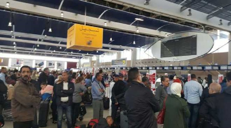 إضراب عمال خدمات الأمتعة يشل مطار محمد الخامس