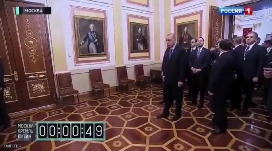 تسريب فيديو يظهر تفتيش أردوغان ومرافقيه بانتظار أن يستقبلهم بوتين تيلي ماروك