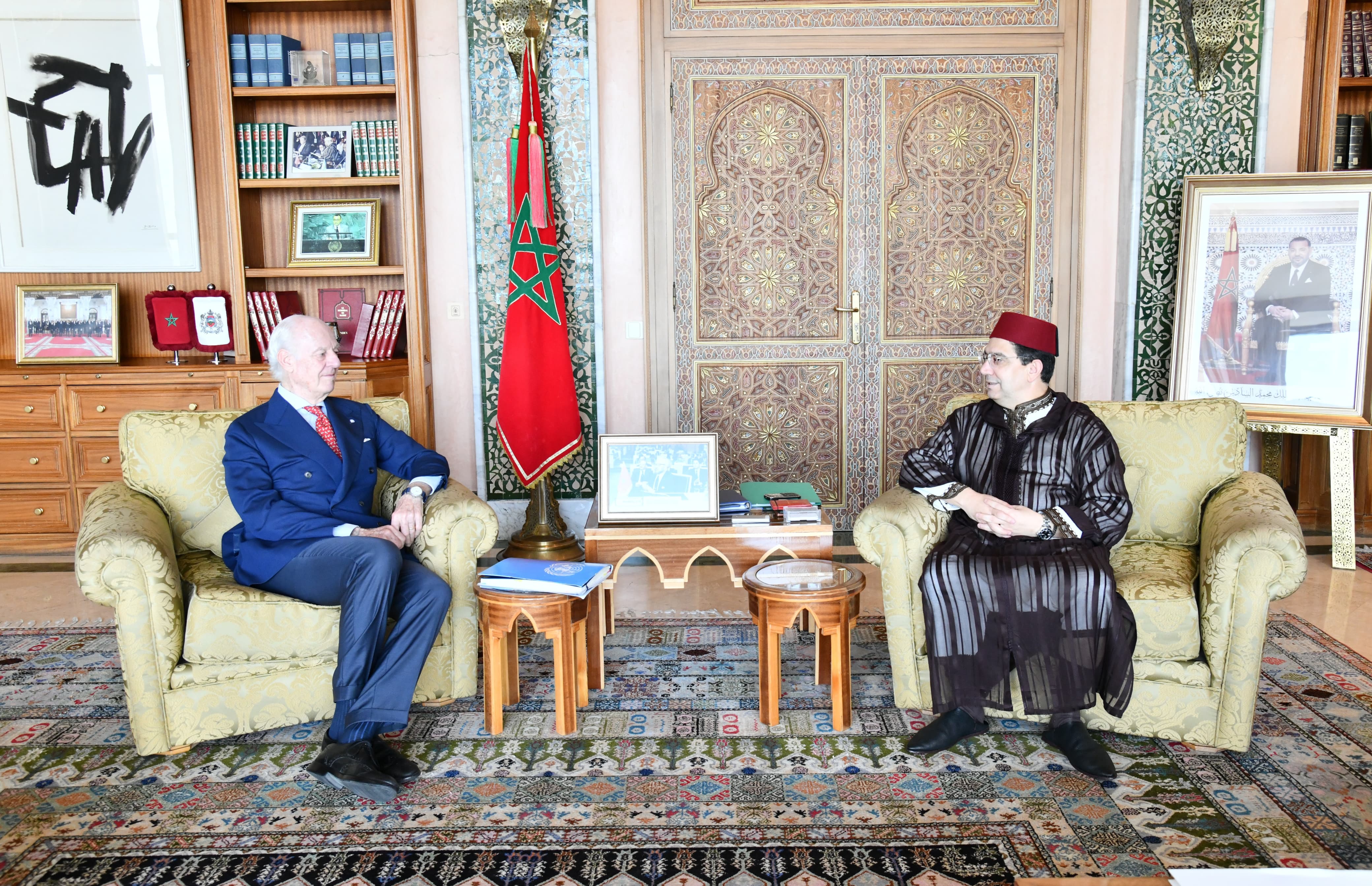 بوريطة يتباحث مع دي ميستورا المبعوث الشخصي للأمين العام للأمم المتحدة للصحراء المغربية