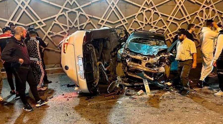 حادثة سير خطيرة داخل نفق بني مكادة بطنجة