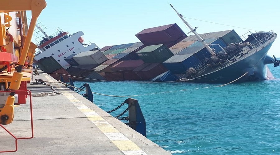 بالفيديو...رجال أعمال مغاربة يفقدون بضائعهم بسبب غرق سفينة "جراندي أمريكا"