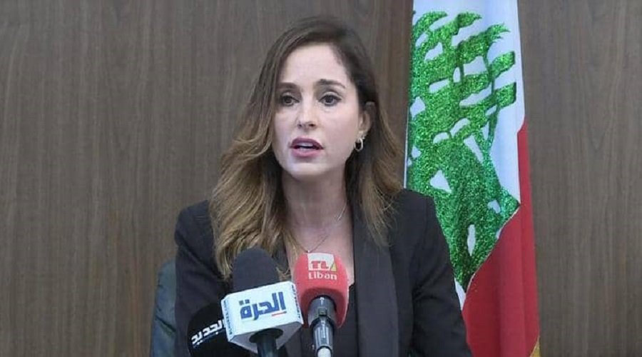 بالفيديو.. وزيرة الإعلام اللبنانية تعلن استقالتها على الهواء