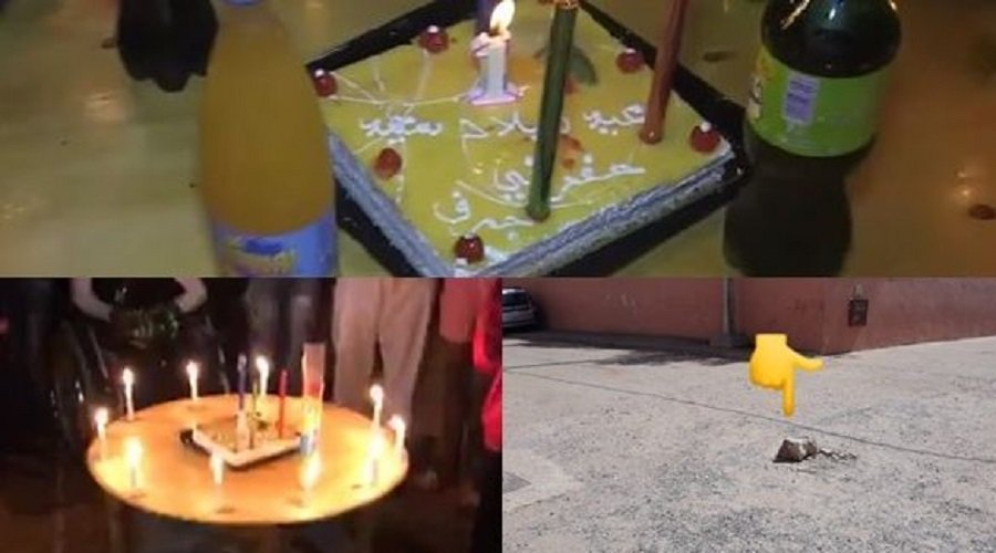 مواطنون يحتفلون بعيد ميلاد حفرة في إنزكان