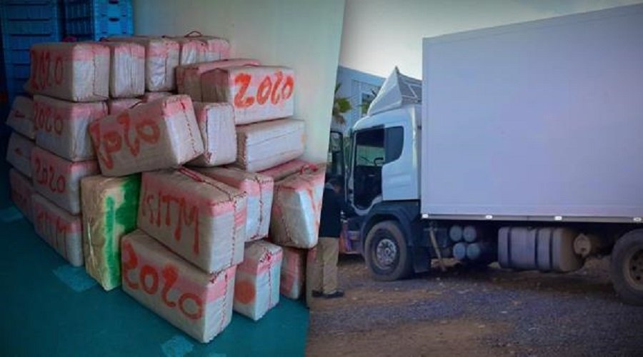 حجز طن و770 كيلوغراما من المخدرات على متن شاحنة بأكادير