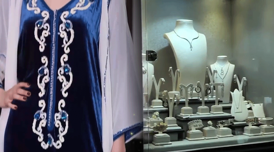 الطرز المغربي , اخر تشكيلات عالم المجوهرات ولباس العروس لجميع مراحل الزفاف في ازياء
